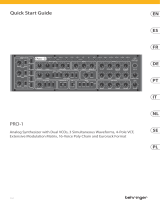 Behringer PRO-1 Skrócona instrukcja obsługi