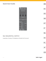 Behringer 962 SEQUENTIAL SWITCH Skrócona instrukcja obsługi